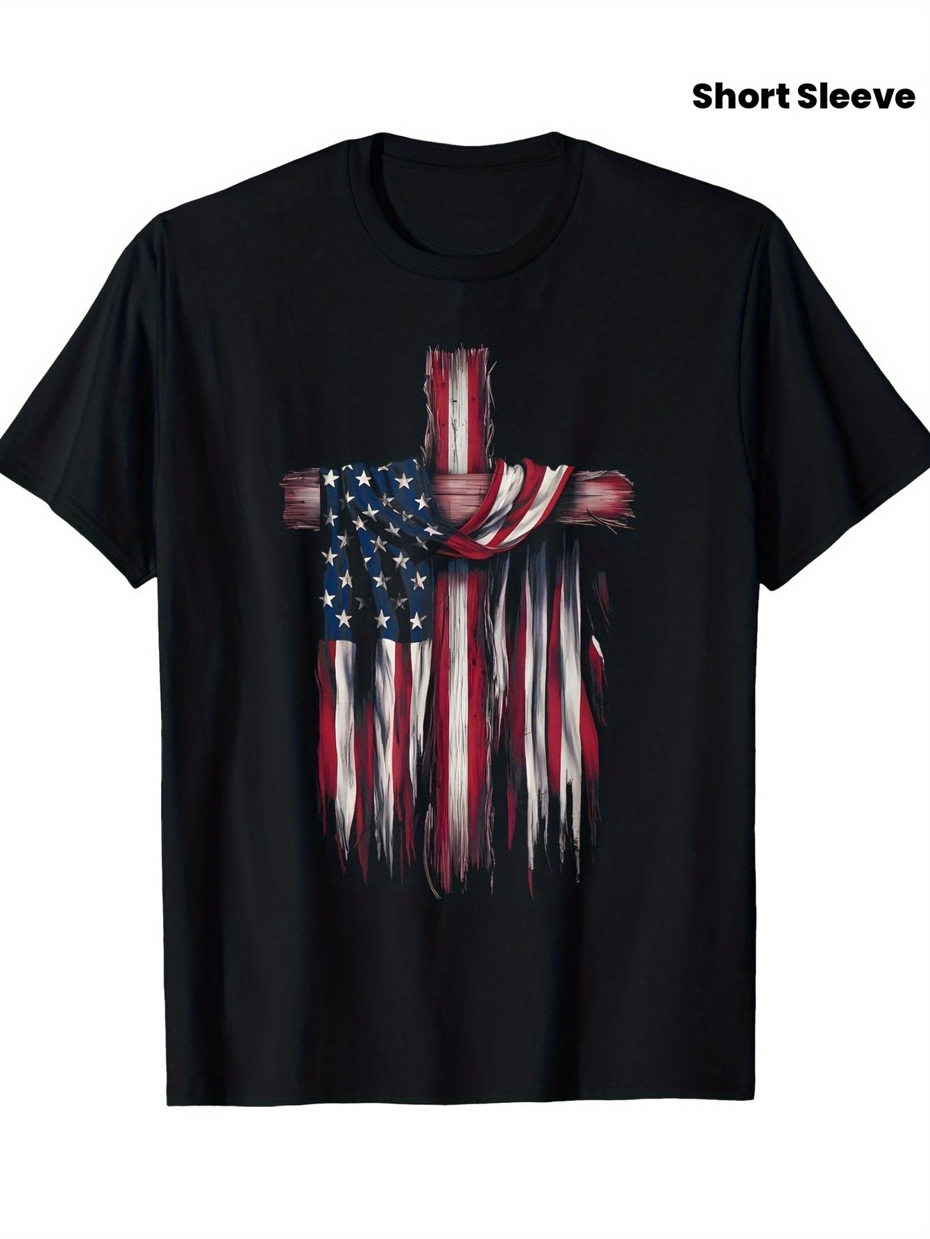 Crossfit Event - Kaos Pria Bertema Keimanan Kristen Patriotik