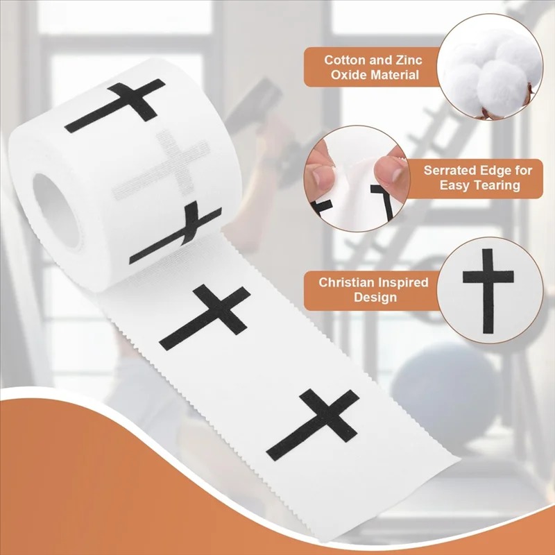 Finger Tape Athletic - Plester Olahraga Berpinggir Bergerigi dari Katun,