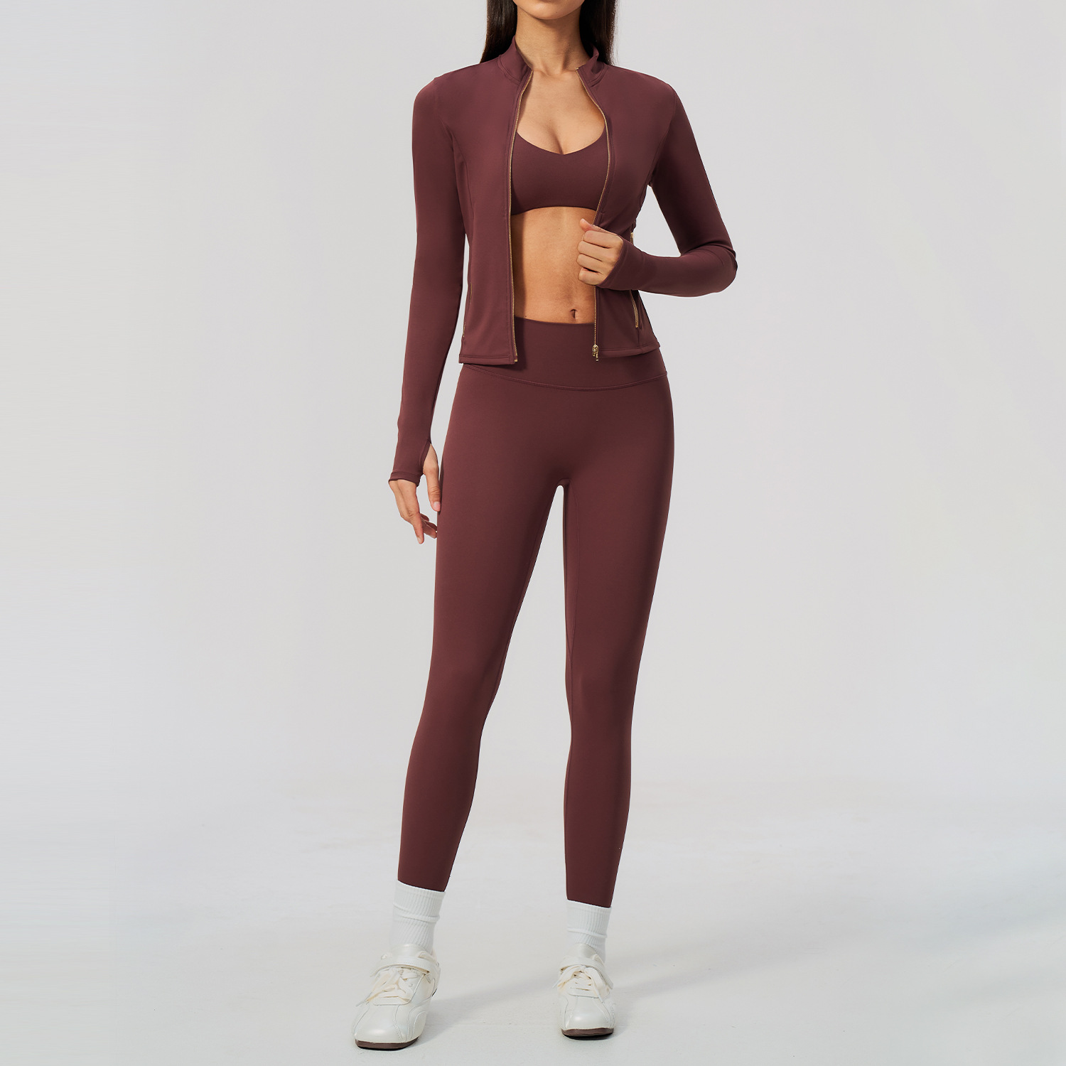 Set Yoga Wanita 2/3Pcs Jaket B - Crossfit Workout With Equipment ulasan dan harga