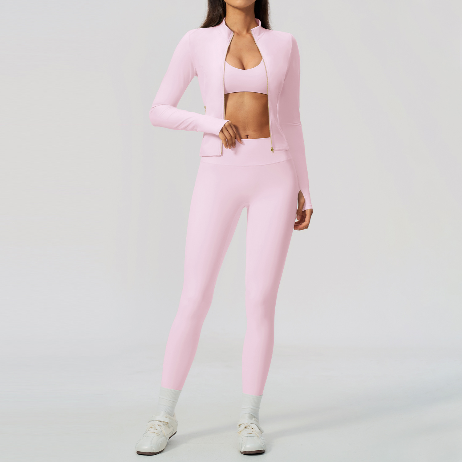 Set Yoga Wanita 2/3Pcs Jaket B - Crossfit Workout With Equipment ulasan dan harga
