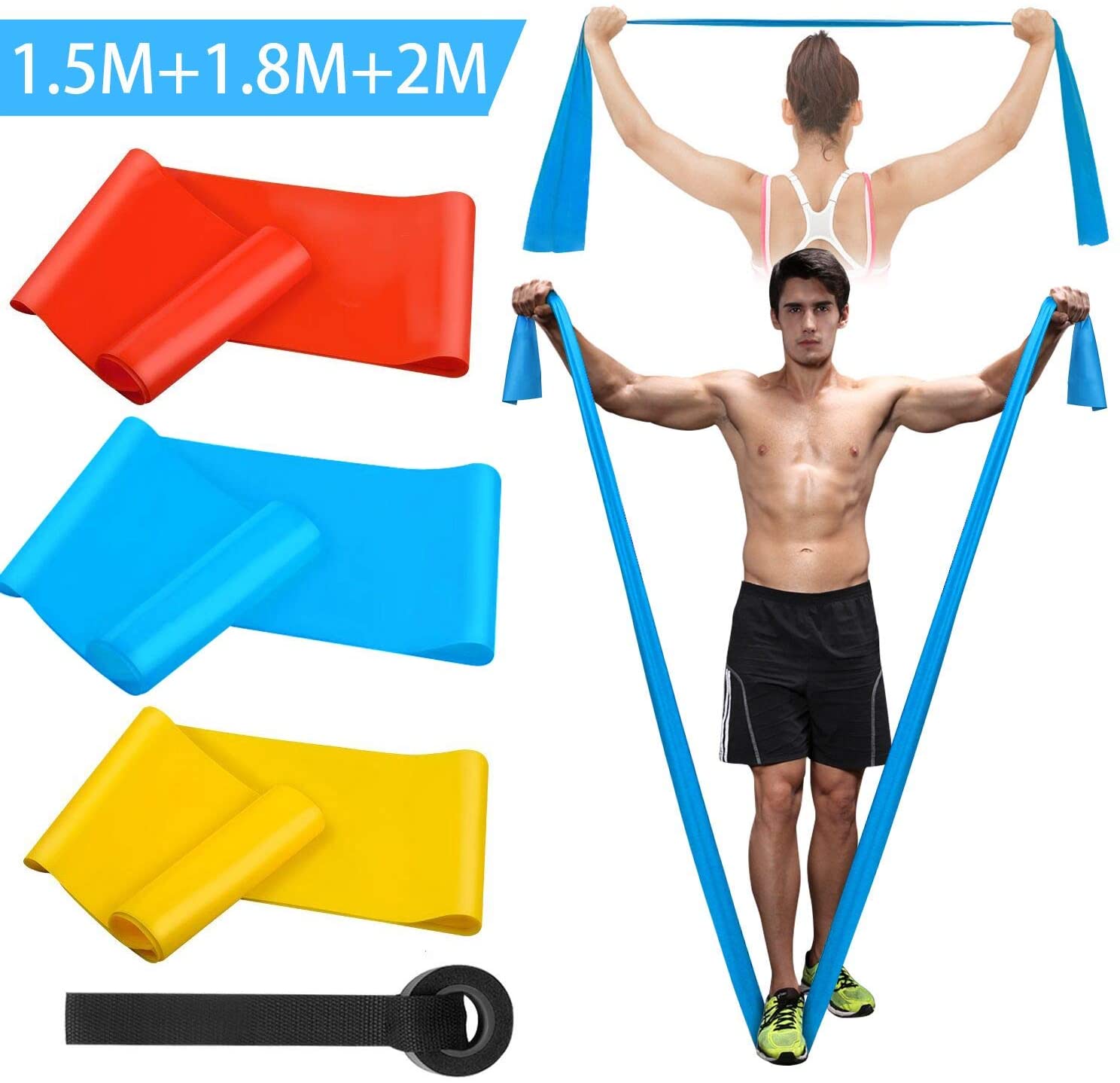 Pita Kebugaran Elastis 3 Buah  - Crossfit Workout With Equipment ulasan dan harga